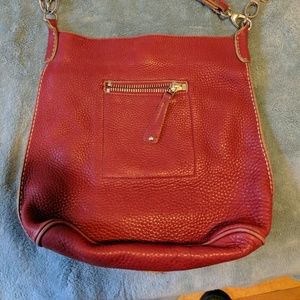 Roots leather bag